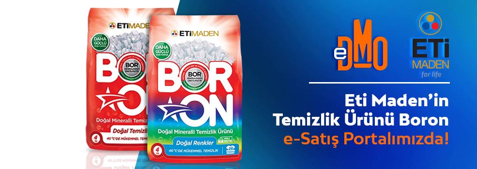 Eti Maden’in Temizlik Ürünü Boron e-Satış Portalımızda!